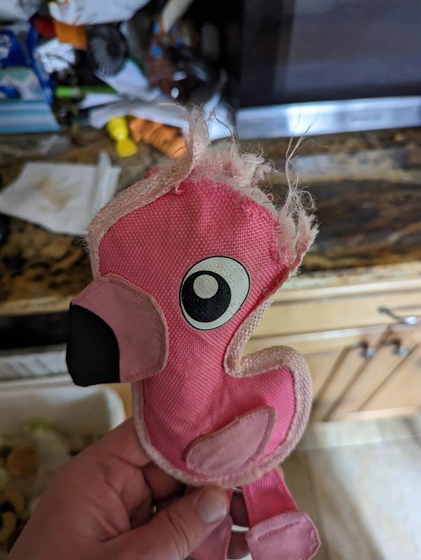 Outward Hound Fire Biterz Flamingo SM Squeaker Dog Toy