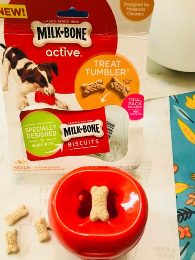 Milk-Bone Treat Tumbler, Interactive Dog Toy for Medium Dogs 