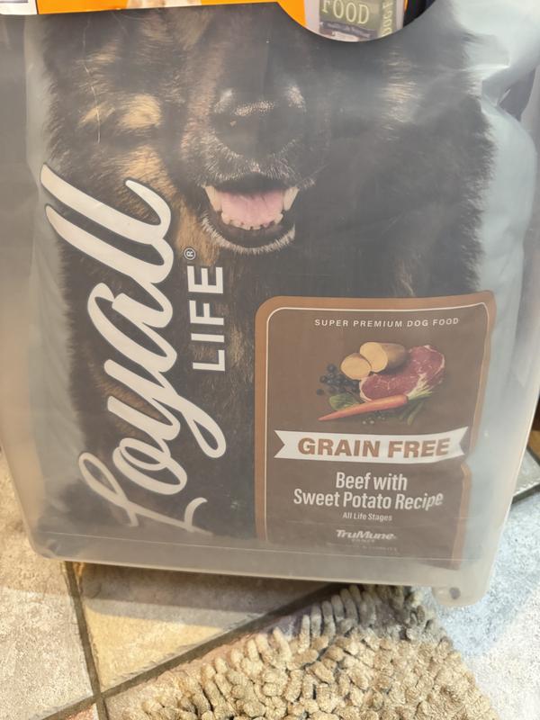 30 pound bag fits nicely in my dog food airtight container. Great for keeping the food fresh.