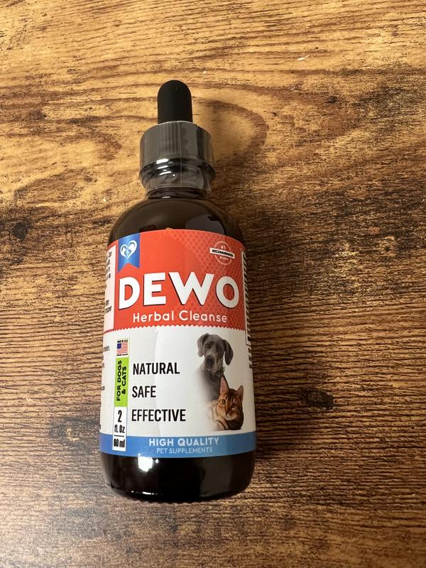 BELOVED PETS Herbal Dewormer with Probiotic & Worm Treatment for Hookworms,  Roundworms, Tapeworms & Whipworms for Cats & Dogs, 2-oz bottle 