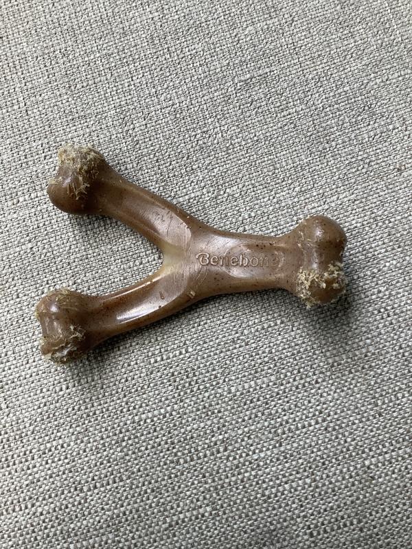 Benebone Bacon Flavor Wishbone Tough Dog Chew Toy