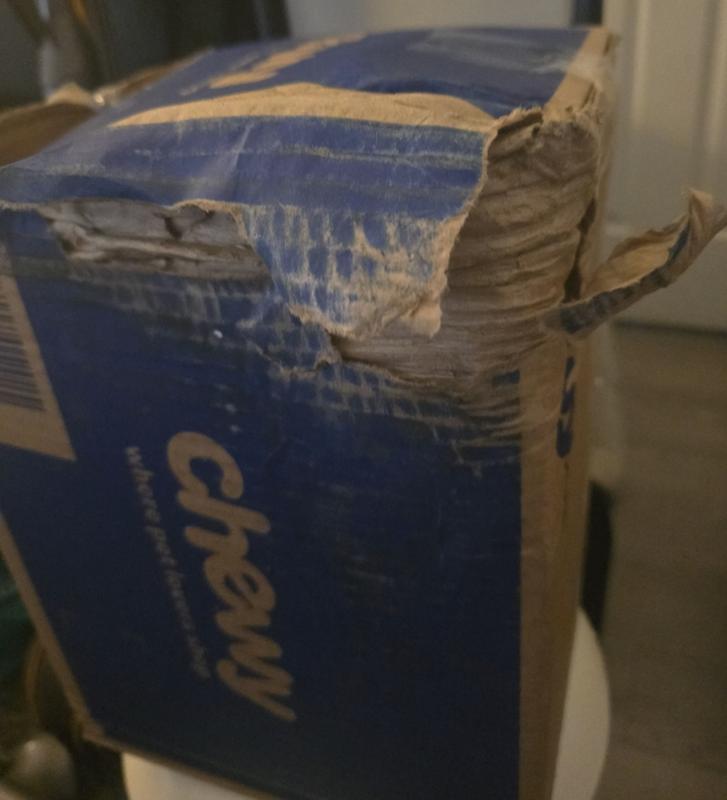 The box was broken on the corner.