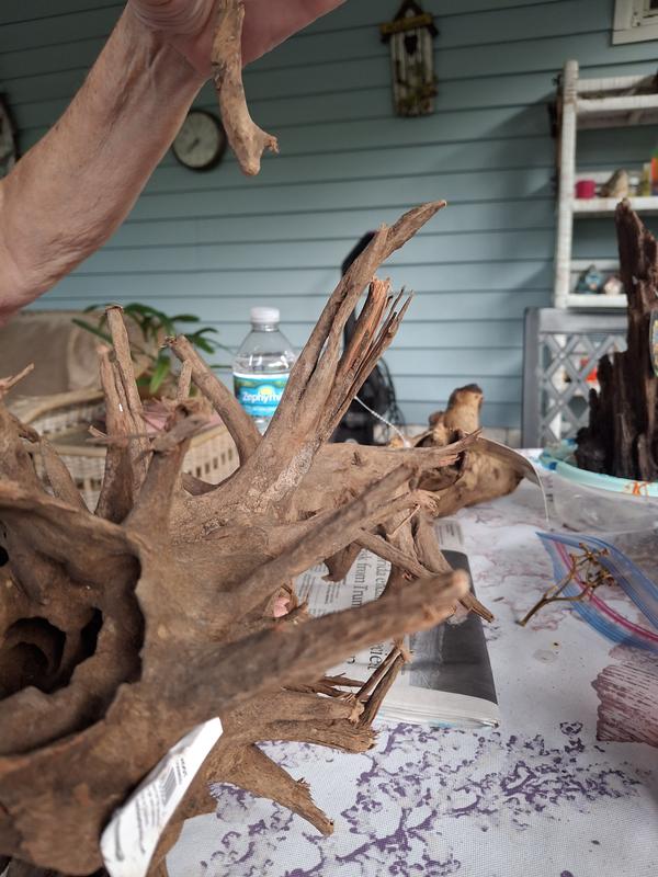 The wood was all broken up