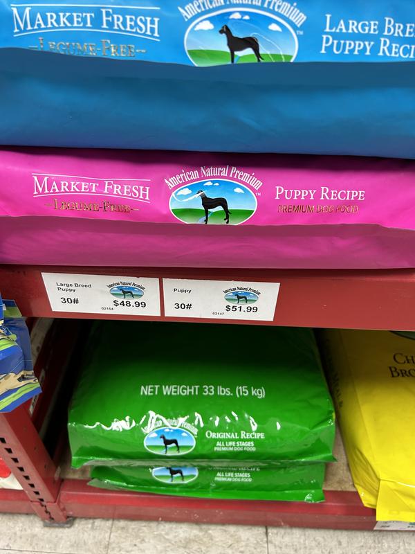 AMERICAN NATURAL PREMIUM Large Breed Puppy Dry Dog Food, 30lb bag