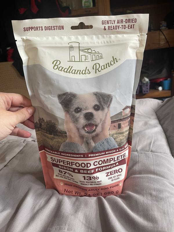 BADLANDS RANCH Superfood Complete Beef & Bison Grain-Free Air-Dried Dog ...