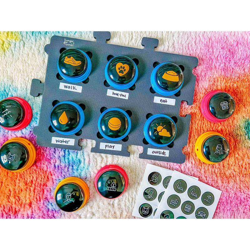 HUNGER FOR WORDS Talking Pet Button Mat Dog Toy