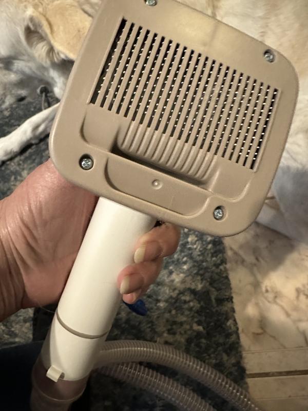 Push the button and the hair just disappears.