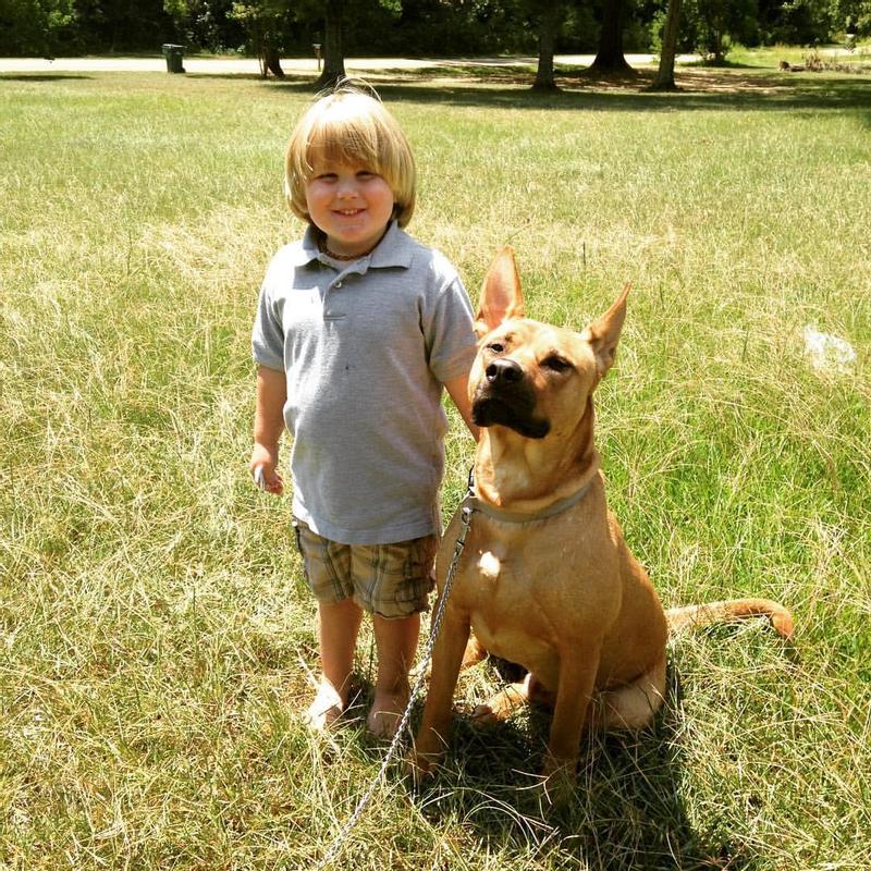 Buck, currently 12 years young) with his boy (who is now 14)