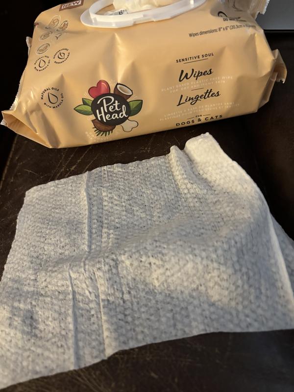 100 thick, embossed wipes.