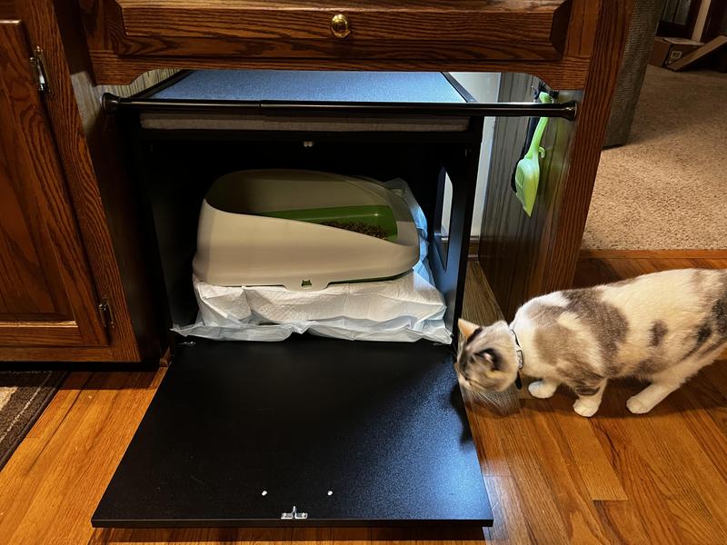 FRISCO Drop Down Door Bench Cat Litter Box Cover