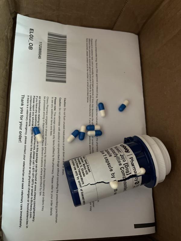 Medication vial broken