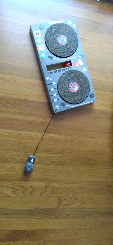 The cord on the microphone is 11" long. I would assume it's more than enough to strangle a small kitten