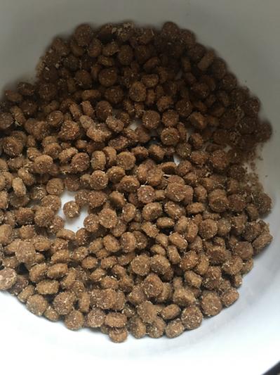 Mixed with dry kibbles