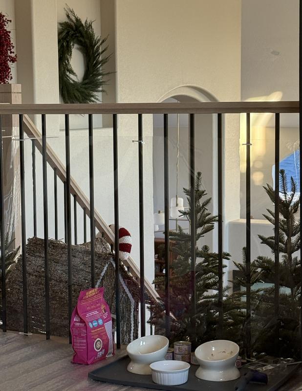 Here is how they look on my banister. Not quite enough.