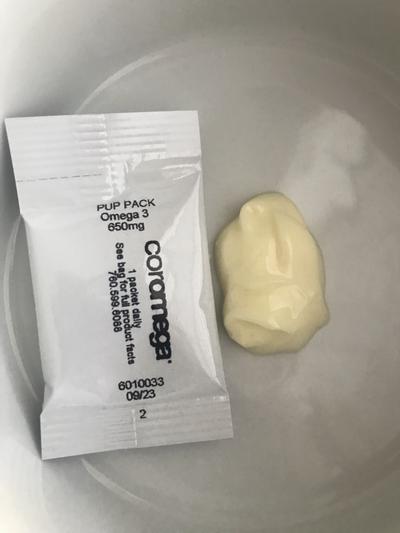 This is the gel inside the packet - small packet but more omega than you'd think