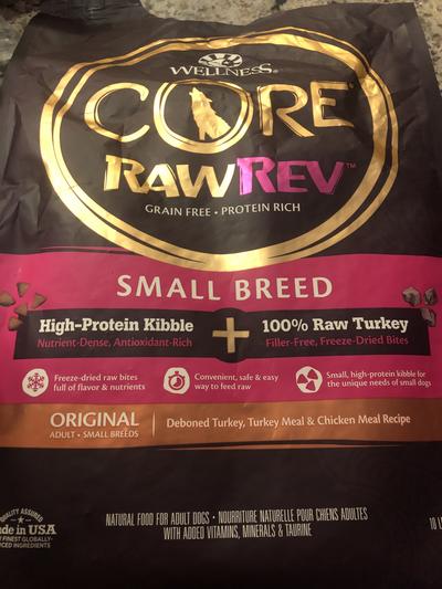 Wellness core raw small hot sale breed