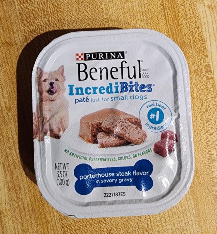 Purina Beneful IncrediBites Porterhouse Steak Flavor in a Savory Gravy Pate Small Wet Dog Food