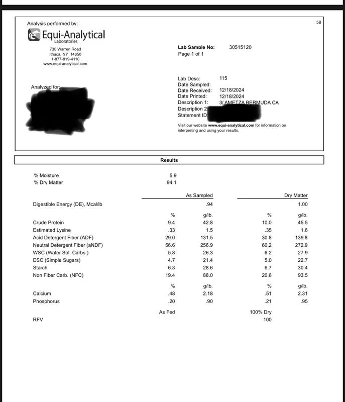 Bermuda test results