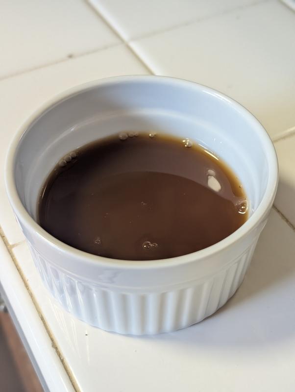 Rich dark color, just before warming