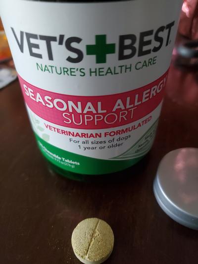 Vet's best seasonal clearance allergy relief dog supplements