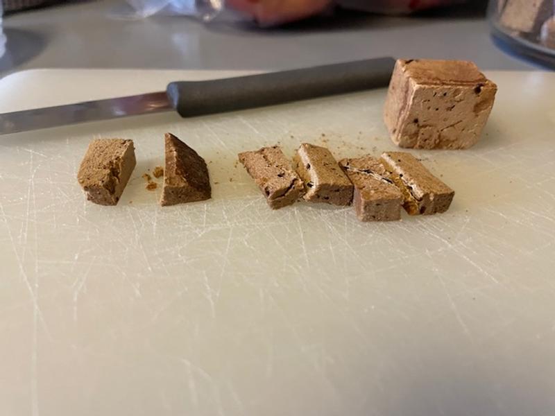 Pieces after cutting for my toy dog