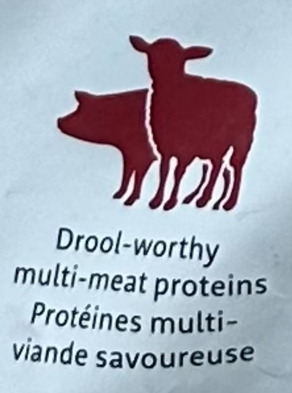Drool-worthy multi-meat proteins is an accurate statement. My pup loved it.