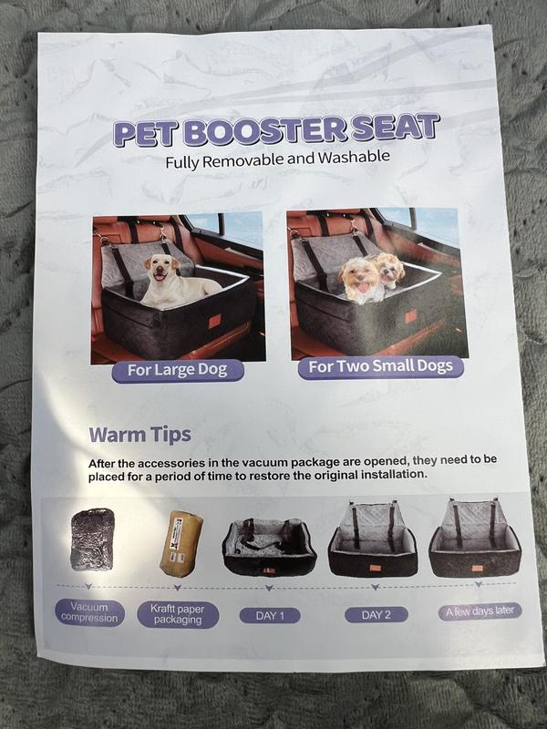Instruction manual for installing the seat into a car.
