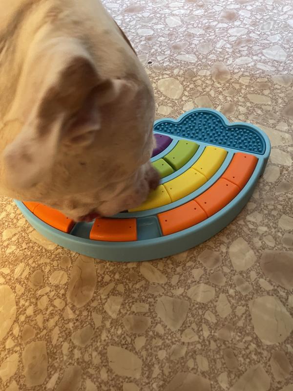 Bentley just wanted to chew off the pieces to make it easier, lol