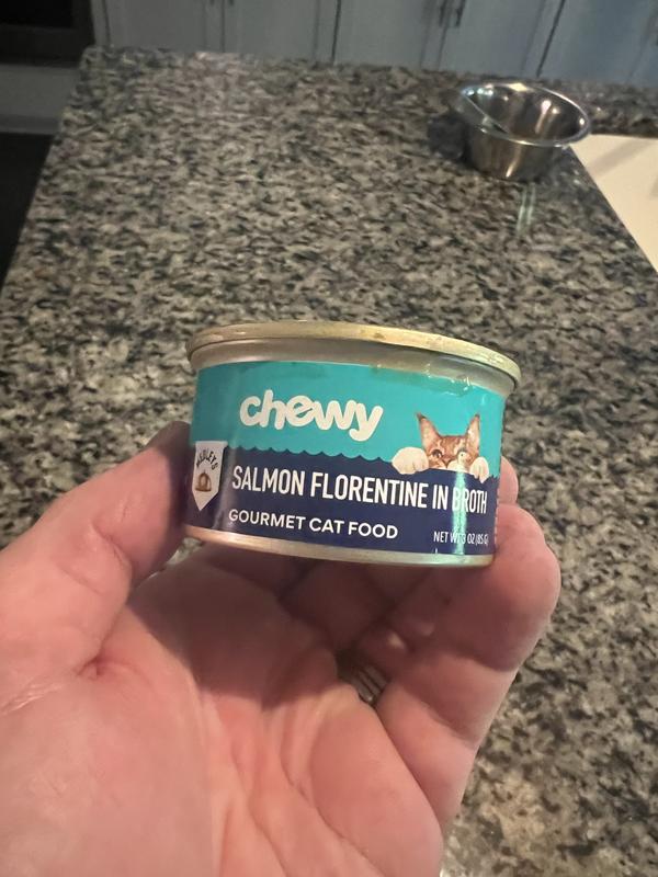 Small can of salmon florentine