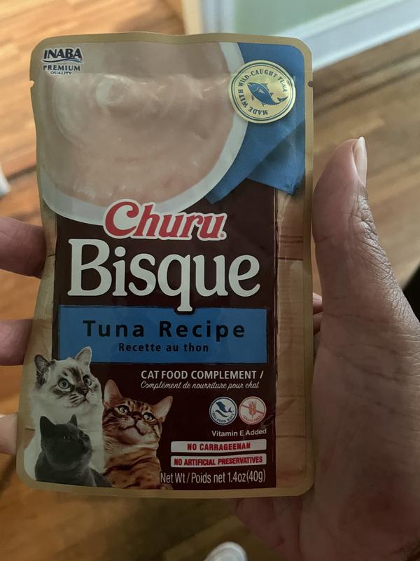 INABA Churu Bisque Tuna Recipe Grain Free Lickable Cat Treats reviews Chewy