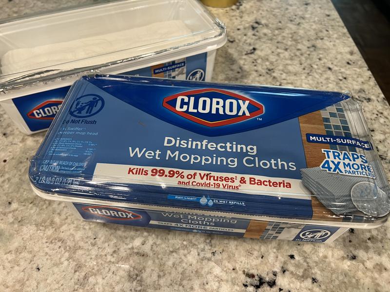 box of cleaning pads - packed with lots of cleaning fluid