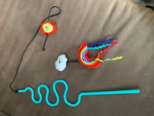 Discontinued - MAD CAT Rainbow Chaser Catnip & Silvervine Wand Cat Toy ...
