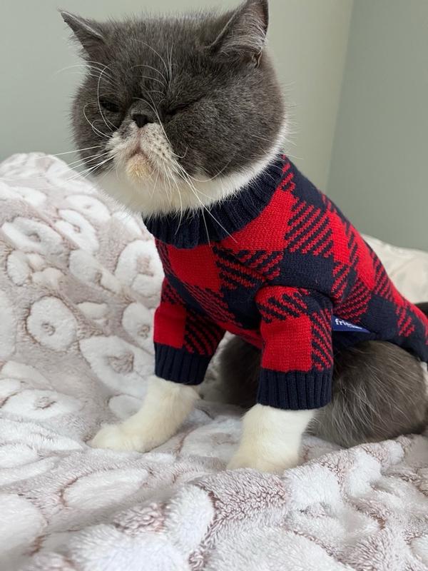 Chilly Dog Buffalo Plaid Dog & Cat Sweater