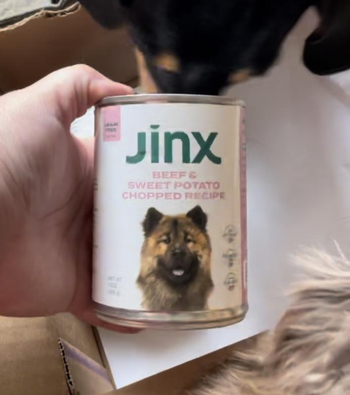JINX Beef & Sweet Potato Chopped Recipe GrainFree Wet Dog Food, 13oz can, case of 12