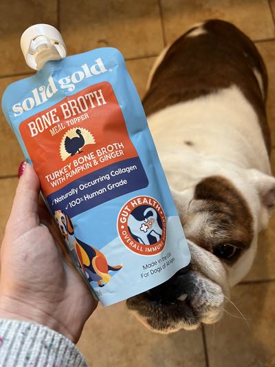 Solid Gold Turkey Bone Broth Dog Food Topper, 8oz.