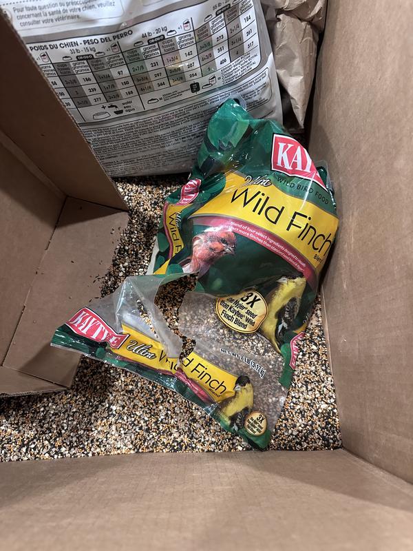 Bird seed everywhere including my house!