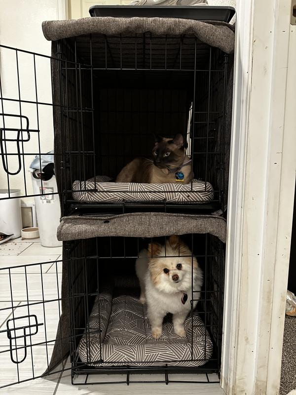 Frisco Faux Linen Dog Crate Cover