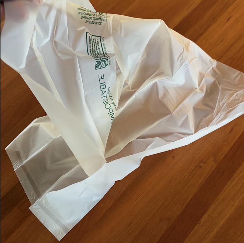 A defective dog poop bag