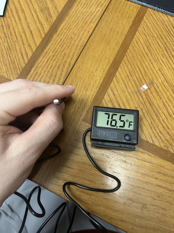 Sensor with temperature reading