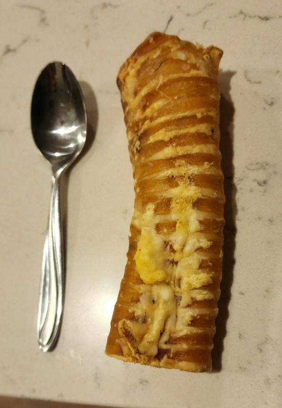 To reference the size of treat we compared it to a spoon. Nice and big!!