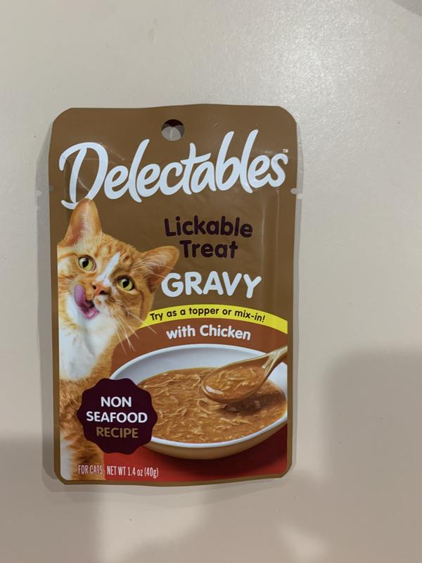 HARTZ Delectables Gravy Non Seafood Chicken Lickable Cat Treats, 1.4oz
