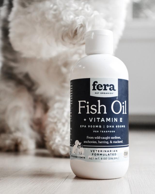 FERA PET ORGANICS Fish Oil + Vitamin E Dog Supplement, 16oz