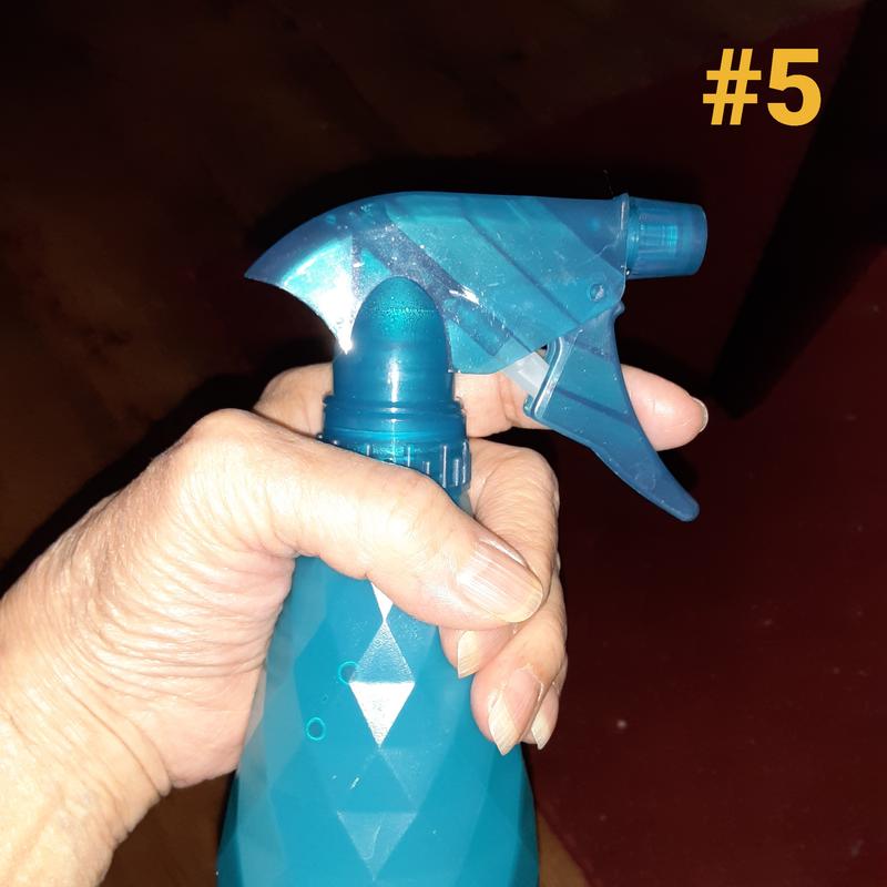 This is an example of a spray bottle with a narrow area, which is easier to hold and spray at same time.