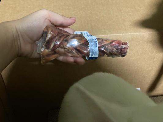 Barkworthies Braided Beef Gullet 6" Dog Treat