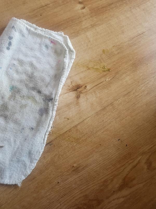 A rag wiped away the stain!