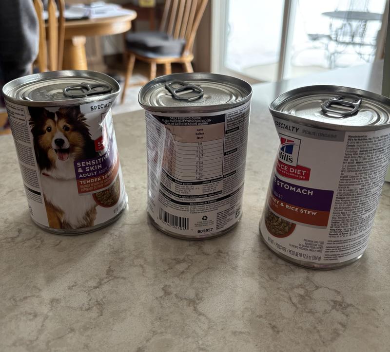 Dented cans every time!