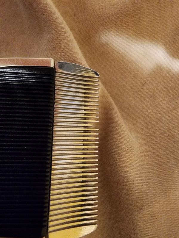 Broken tooth on blade from back