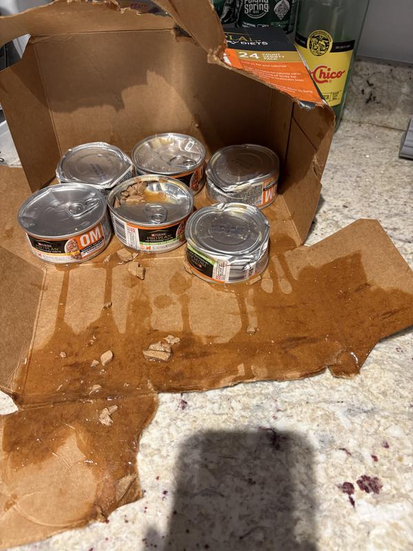 Cans bashed open.