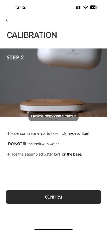 Any time you try and pair up the the device with your phone you will get this message of "Device Response Timeout".