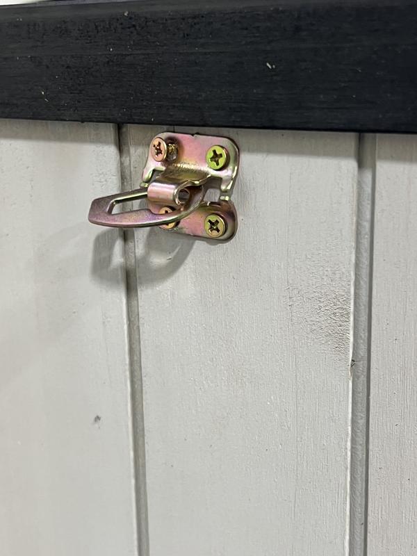 Latch that needed adjusting out of package